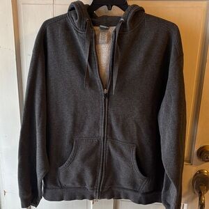 Champion Men's Dark Gray Zip-Up Hoodie
